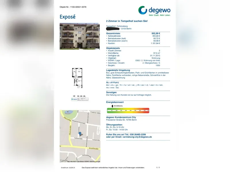 Tauschwohnung: 2 Zi nähe Ring Tempelhof-Schöneberg, gegen ab große 2,5 Zi — photo 1